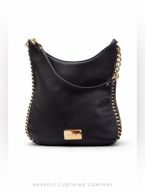 Bebe Colette Triple Entry Black Hobo Bag